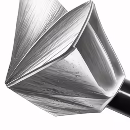 a silver cup on top of a metal pole