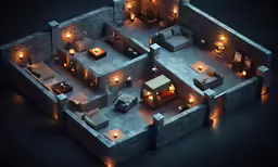 a plan that is very cool looking and it shows lights around the house