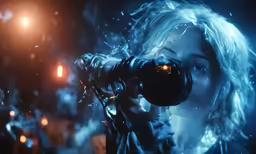 a person is using a camera to take pictures