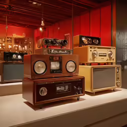 a group of different types of music equipment