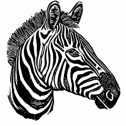 a drawing of zebra
