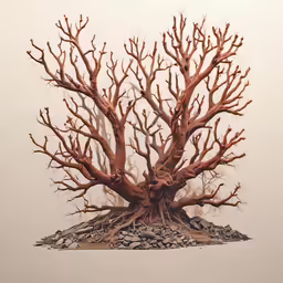 a tree that is sitting on top of a hill