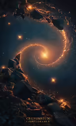 some light circles are in the sky
