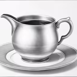 a drawing of a teapot and a saucer
