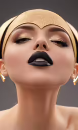 a woman is doing tricks for her face
