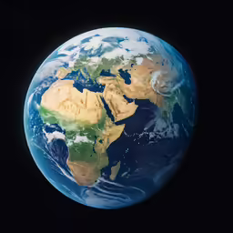 the earth with no ocean at all