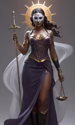 the woman is dressed in an egyptian costume