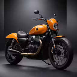 a motorcycle is shown in this black and yellow image