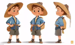 three little children standing side by side