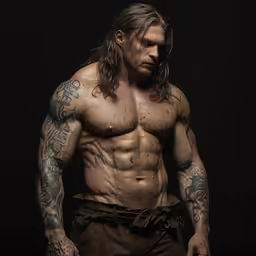 a man with a bunch of muscles in his shirt
