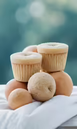 some fruits are stacked on top of each other
