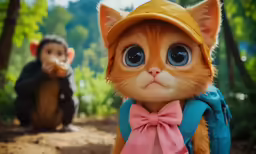 a very cute cat with a hat on
