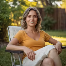 an image of a woman in the grass
