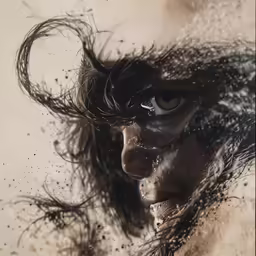 the portrait of a man with a large beard and long hair
