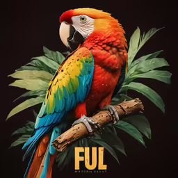 colorful bird sitting on a branch of a tree with the caption fuji