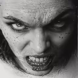an artistic image of a woman wearing mud on her face