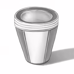 pencil drawing of a paper coffee cup