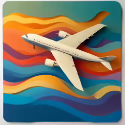 a white plane is flying through the sky