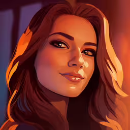 a digital painting of a young woman looking at the camera,a digital drawing of a woman with blonde hair and blue eyes