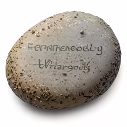 a rock with a message written on it