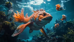 an underwater photo of sea life with fish