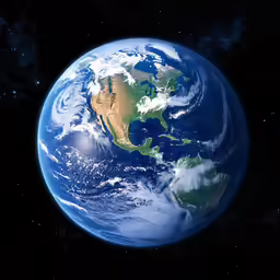 the earth is shown with clouds in it