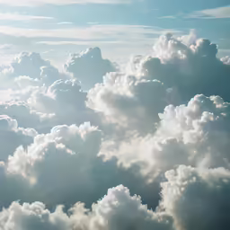 the view of a very large group of clouds
