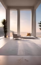 an empty room with lots of pillars and columns