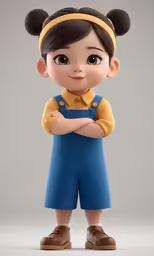 a small toy girl with her arms crossed