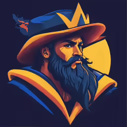 a drawing of a man with a mustache and a beard wearing an old - fashioned hat