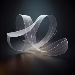 a close up of a large piece of white ribbon