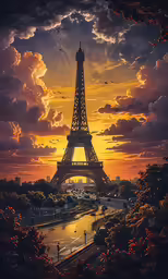 a tower that is sitting next to some water