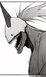 a man in an animal suit has his head tilted to the side