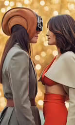 two women in costume standing next to each other