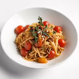 a white bowl that is filled with pasta