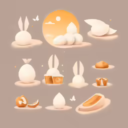 an illustration of a collection of items