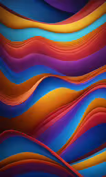 an abstract painting with wavy lines on it,a computer screen with colorful waves in it