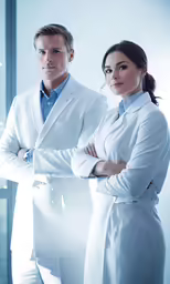 two professional medical professionals posing for a photo