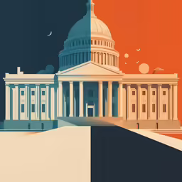 there is a painting of the u s capitol building