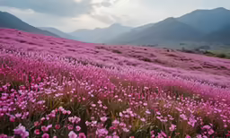 a field that has lots of flowers on it