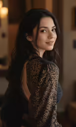 a woman sitting and posing for a picture