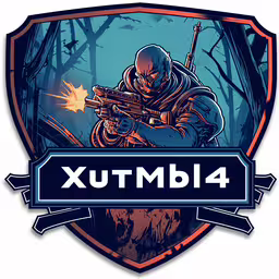 a cartoon character with an m15 rifle,the uxmm4 logo with an image of a soldier with a rifle