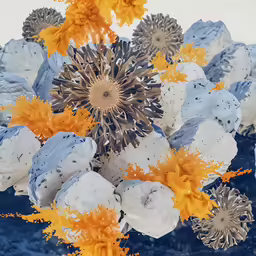 white and yellow flowers floating on the water