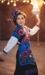 a woman wearing a traditional chinese style dress
