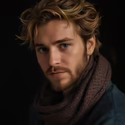 a man is looking away from the camera with a serious look on his face