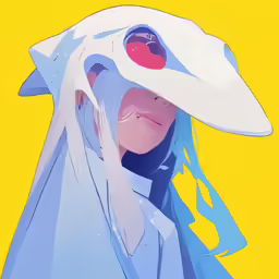 illustration of woman with blue dress and hat