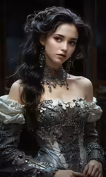 a lady dressed in an outfit that looks like a renaissance princess