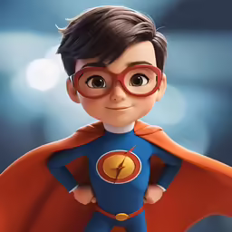 a small toy in the shape of a man wearing a superhero costume