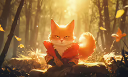 an image of a cat wearing a red coat
