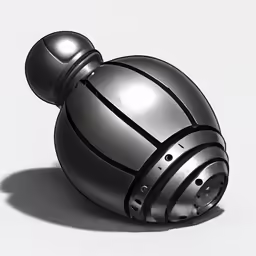 an object that looks like a ball with black stripes